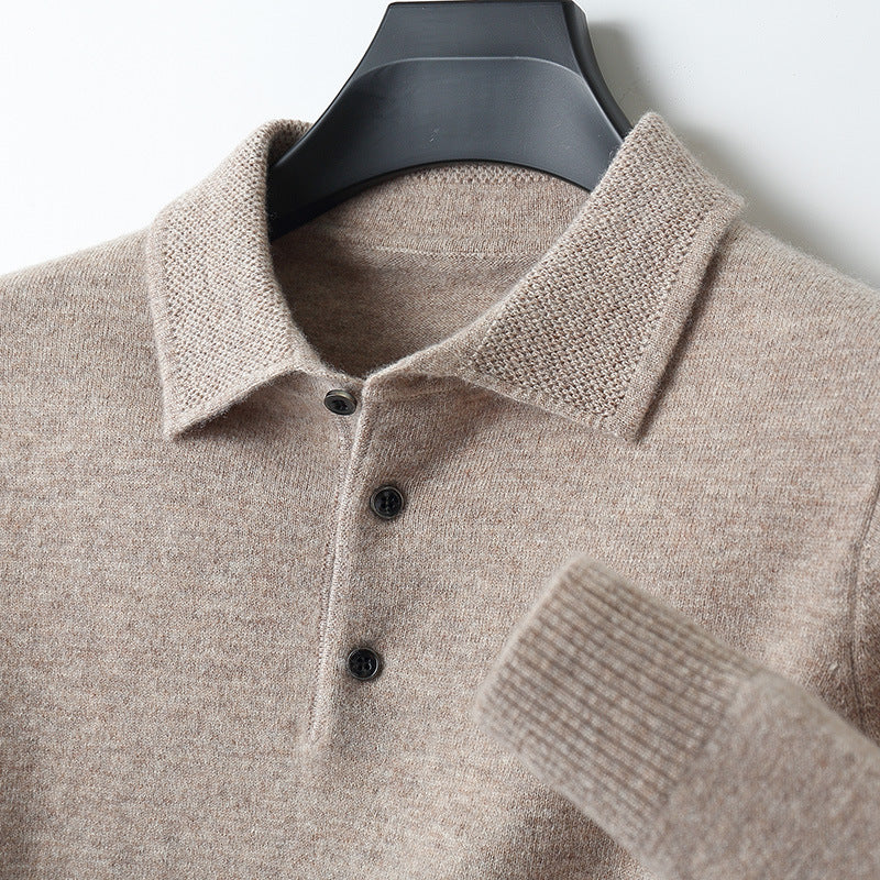 Men's Business Long Sleeve Cashmere Sweater
