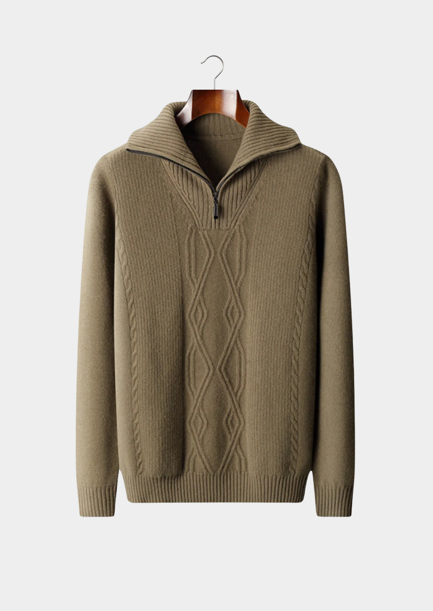 Pure Extra-Fine Merino Wool Half-Zip Sweater