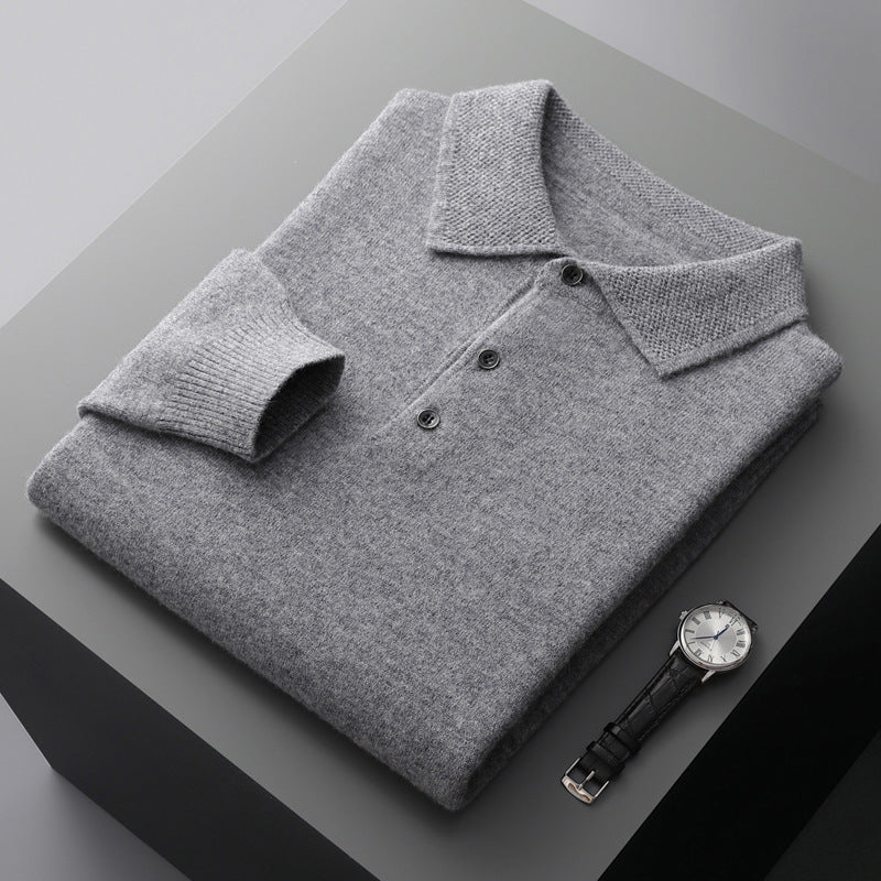 Men's Business Long Sleeve Cashmere Sweater