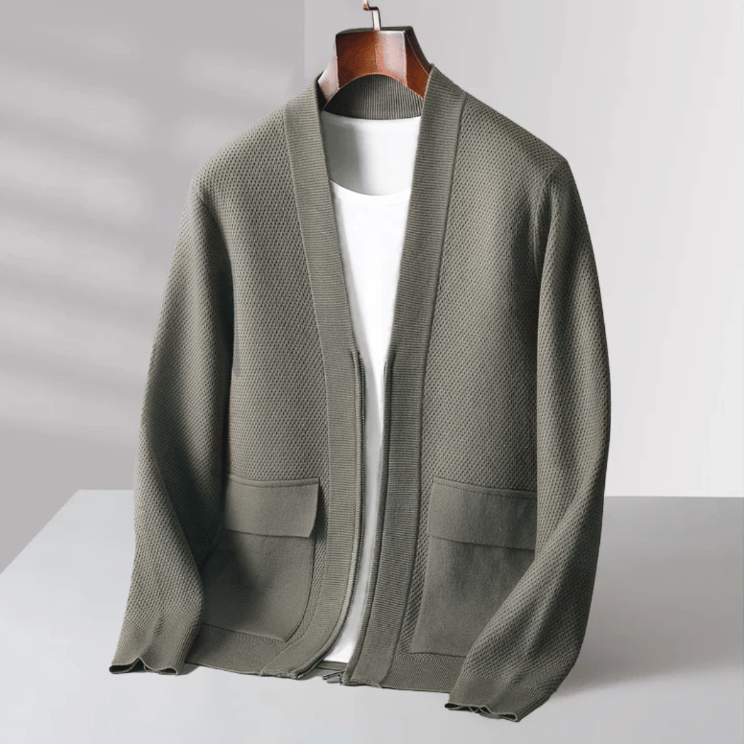 Wool Button-Up Cardigan