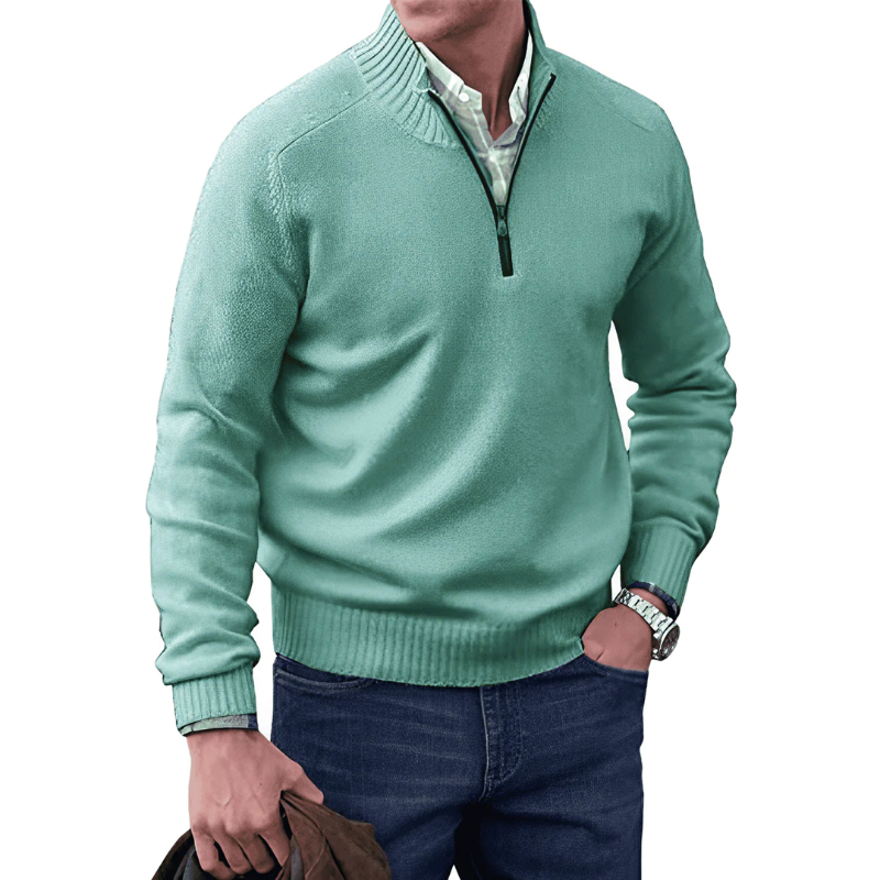 Cashmere Sweater with Zipper