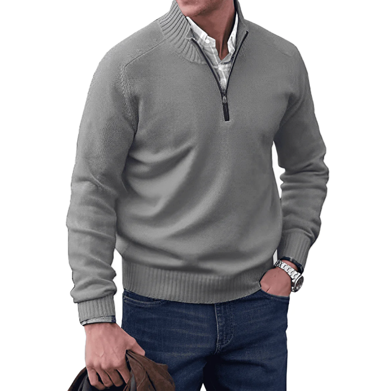 Cashmere Sweater with Zipper