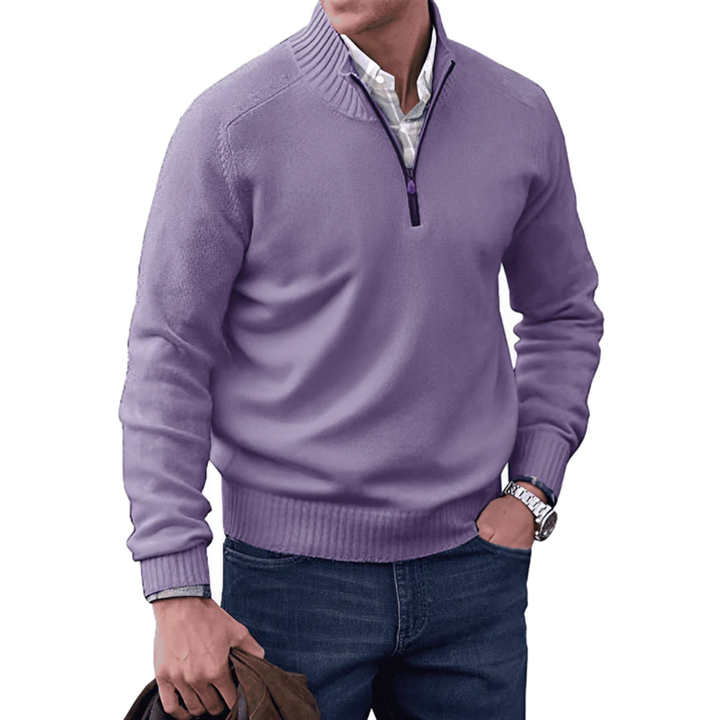 Cashmere Sweater with Zipper