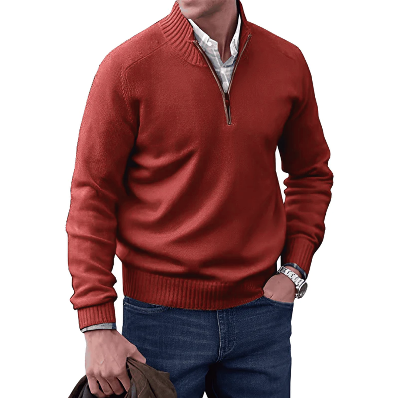 Cashmere Sweater with Zipper