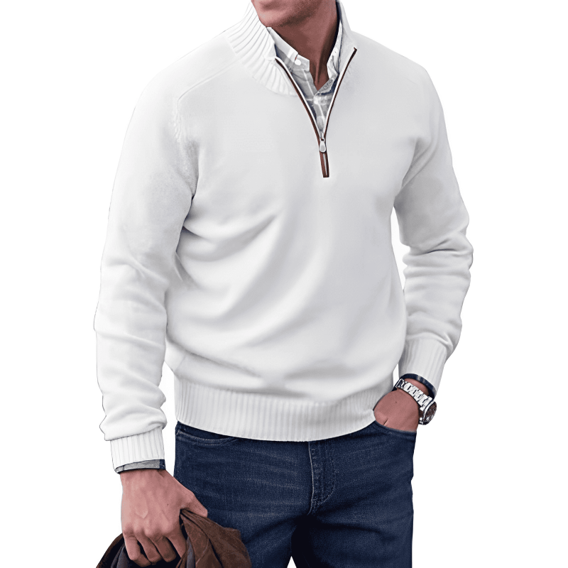 Cashmere Sweater with Zipper
