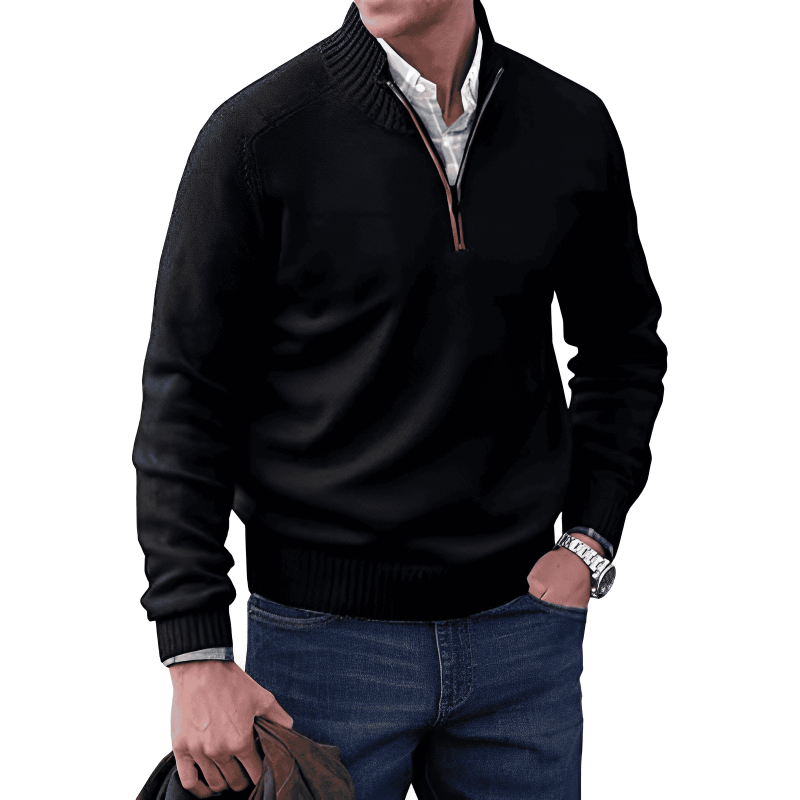 Cashmere Sweater with Zipper