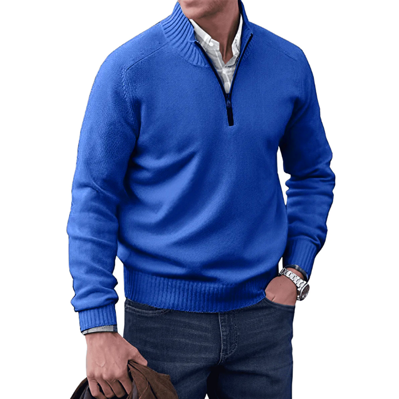 Cashmere Sweater with Zipper