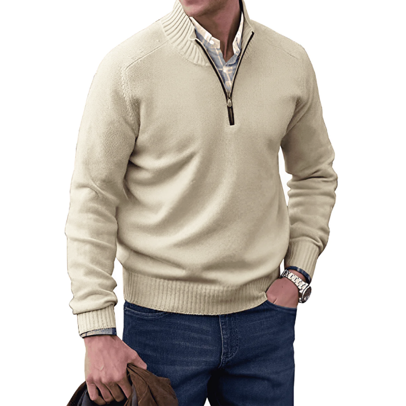 Cashmere Sweater with Zipper