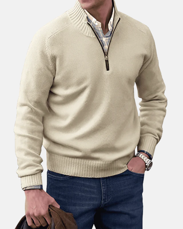 Cashmere Sweater with Zipper