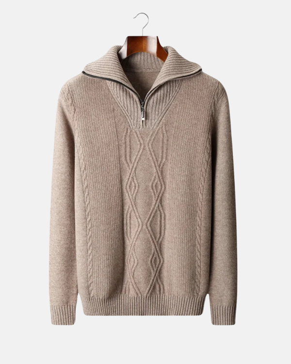 Pure Extra-Fine Merino Wool Half-Zip Sweater